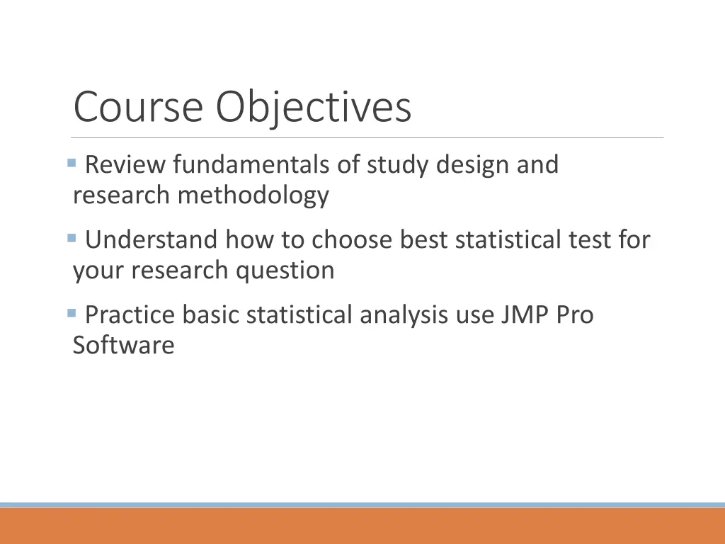 course objectives