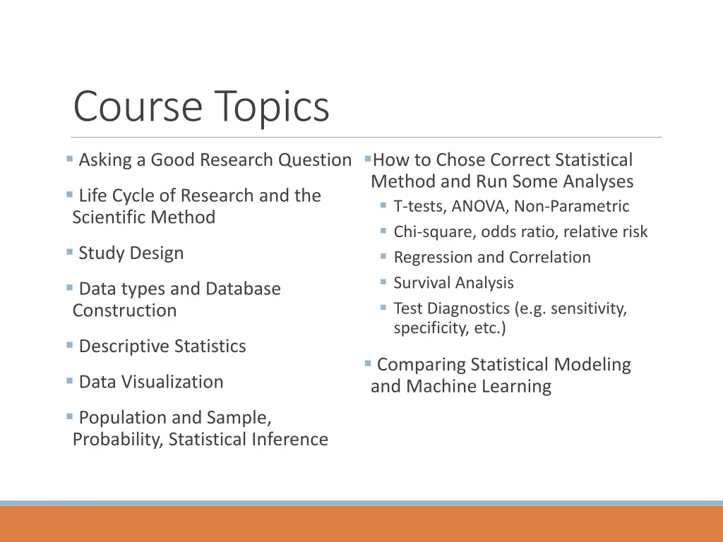 course topics