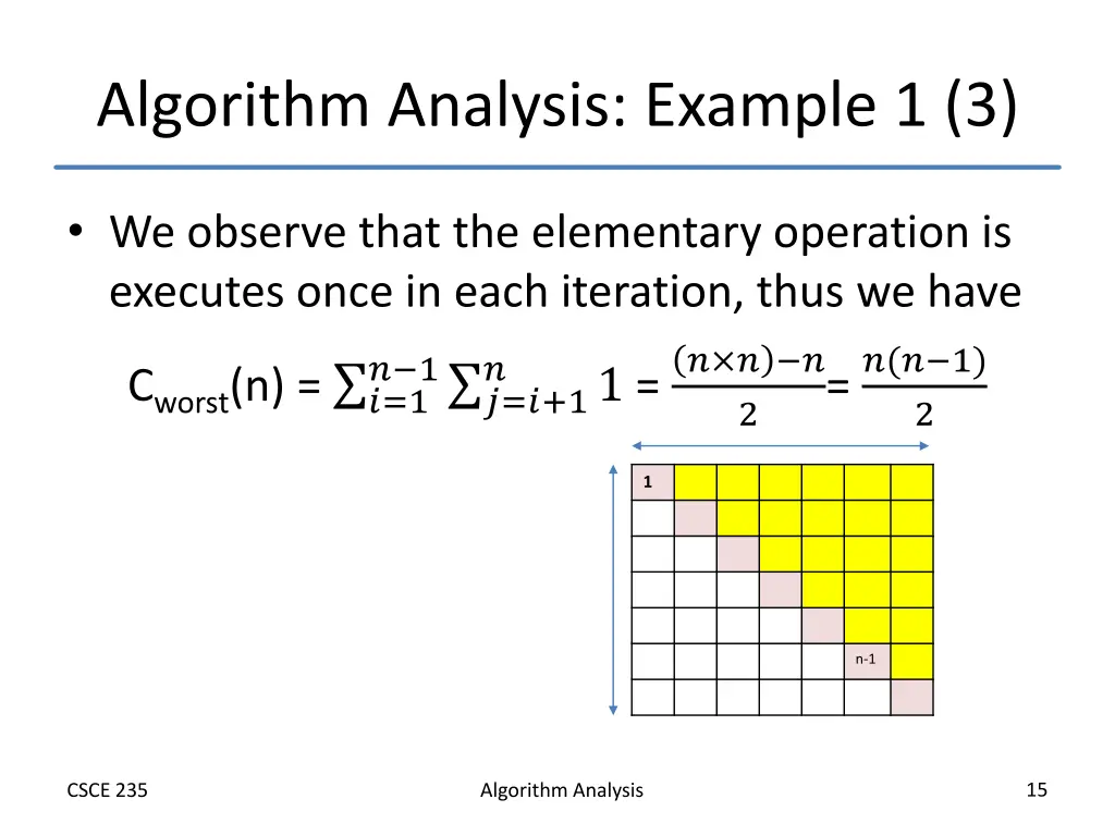 algorithm analysis example 1 3