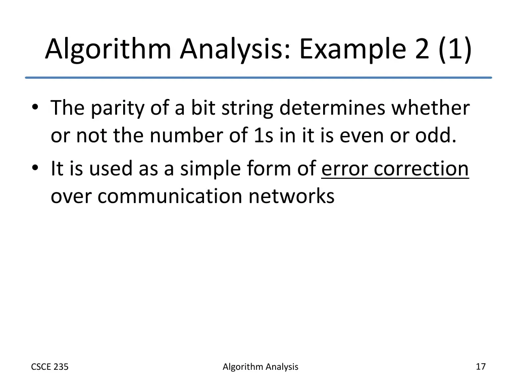 algorithm analysis example 2 1