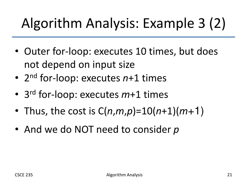 algorithm analysis example 3 2