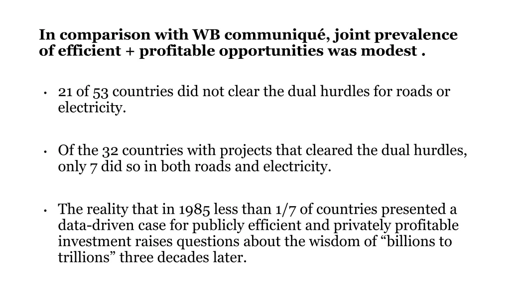 in comparison with wb communiqu joint prevalence