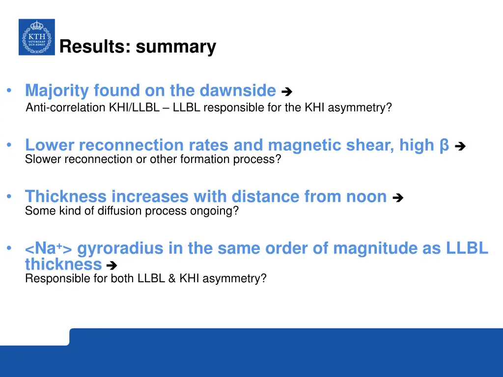 results summary