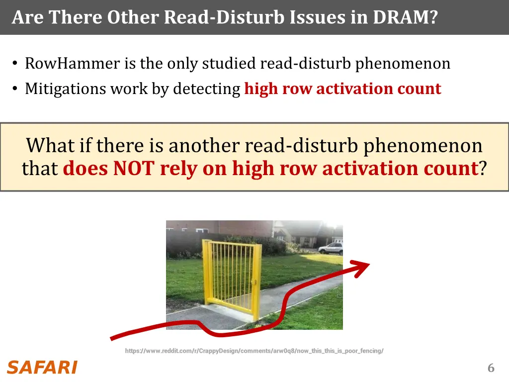 are there other read disturb issues in dram