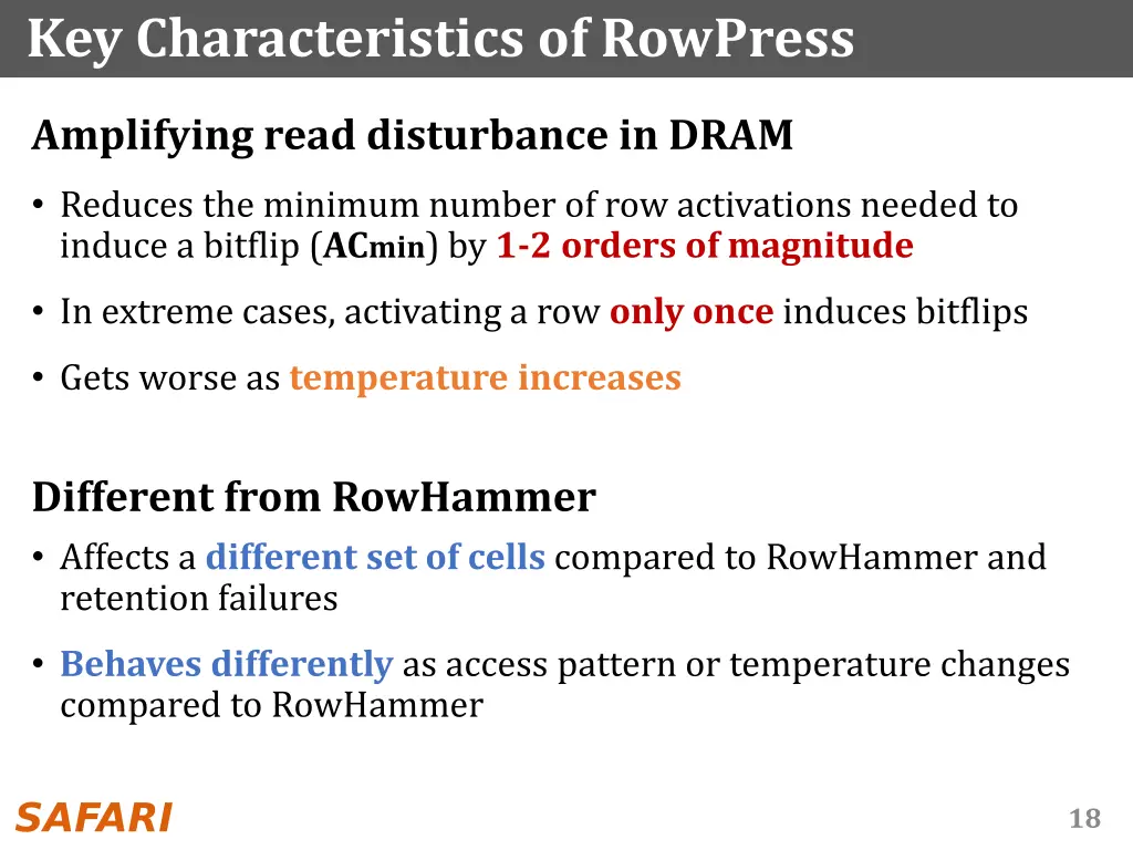 key characteristics of rowpress