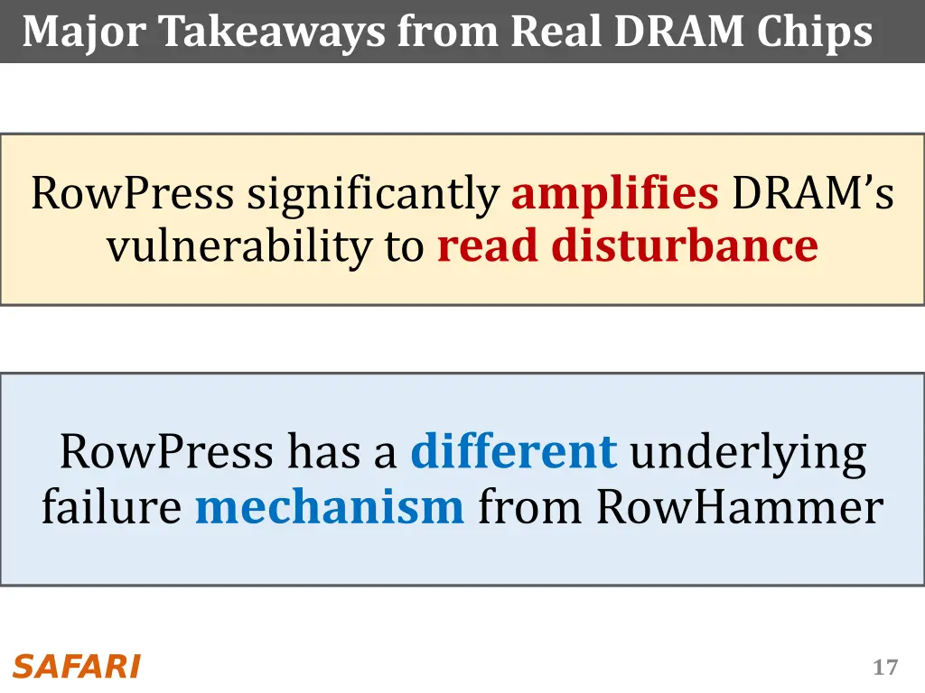 major takeaways from real dram chips 1