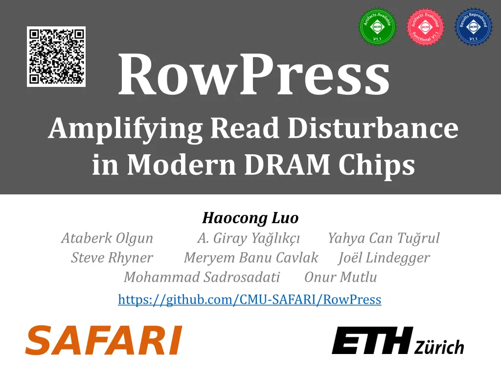 rowpress amplifying read disturbance in modern 1