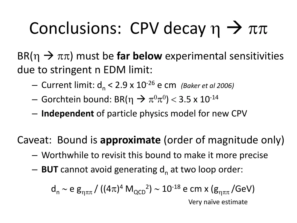 conclusions cpv decay