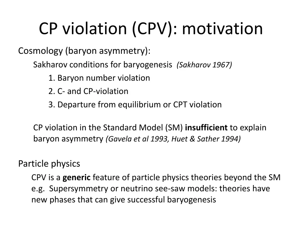 cp violation cpv motivation