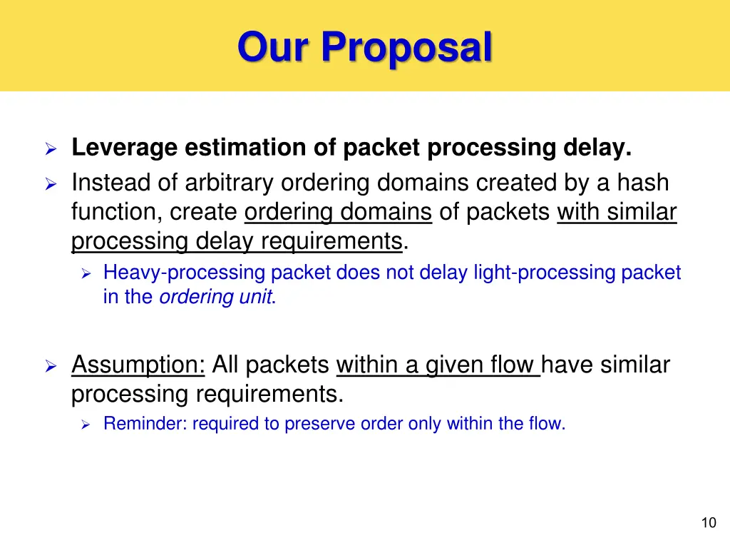 our proposal