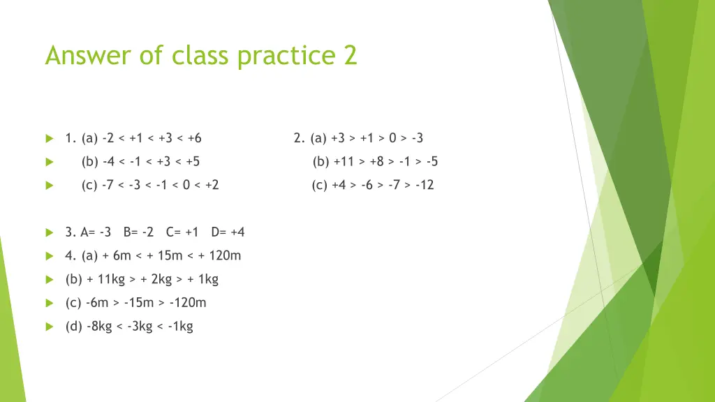 answer of class practice 2