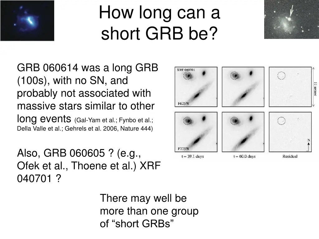 how long can a short grb be