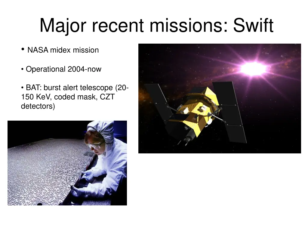 major recent missions swift