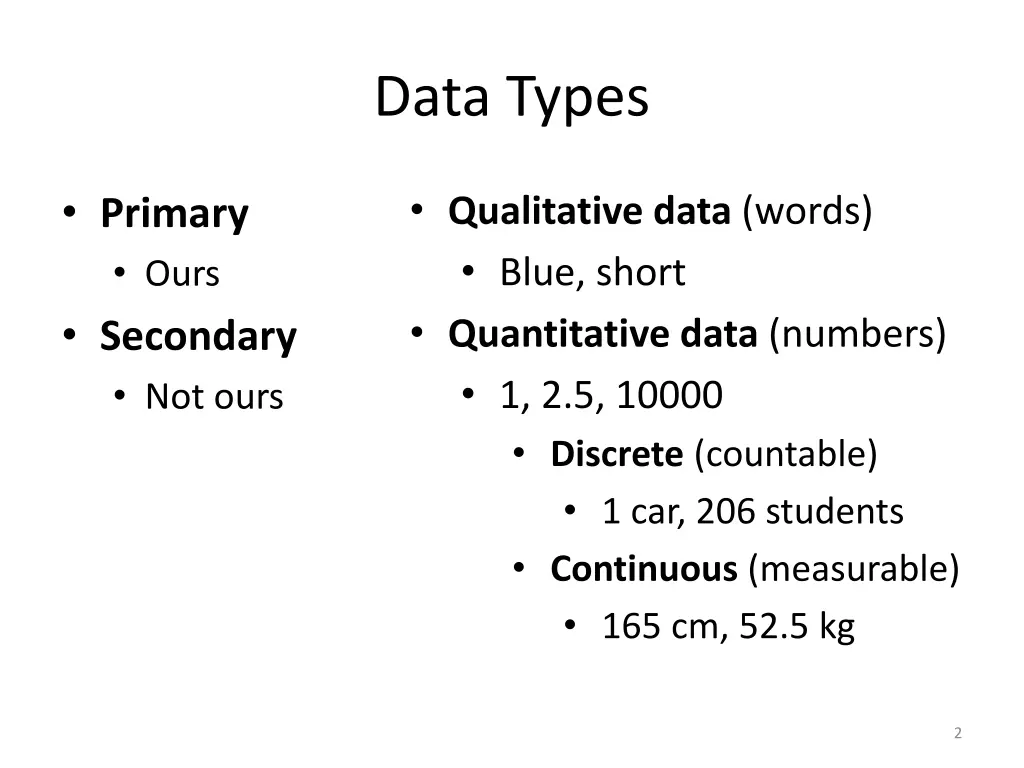 data types