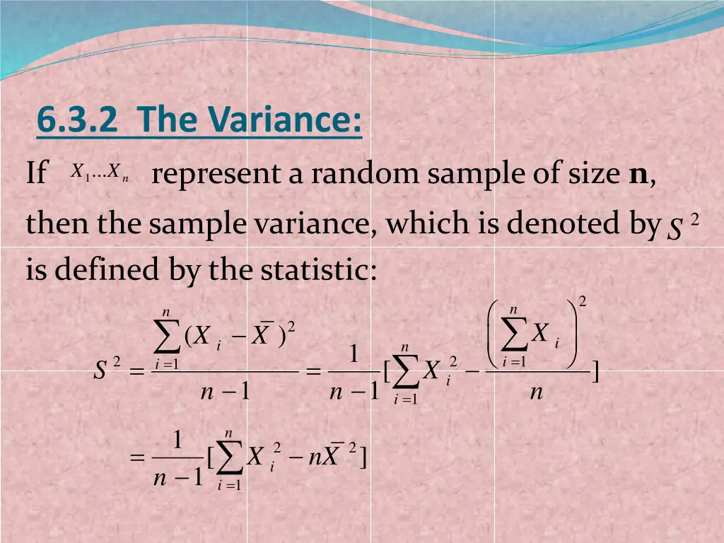 6 3 2 the variance