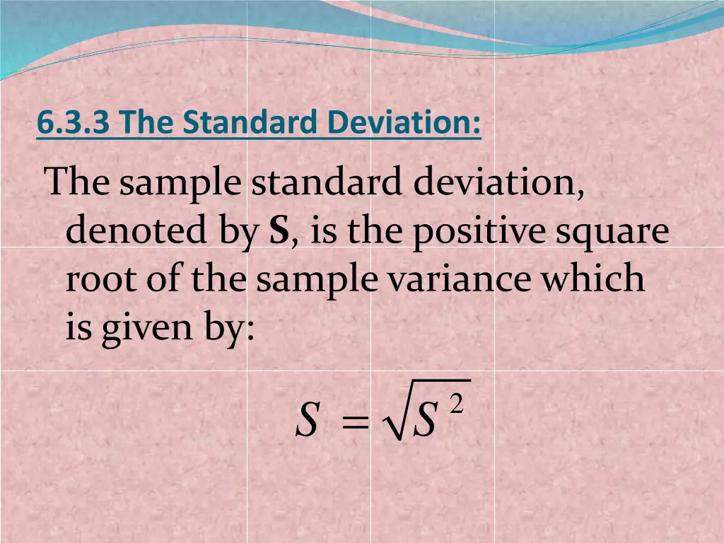 6 3 3 the standard deviation