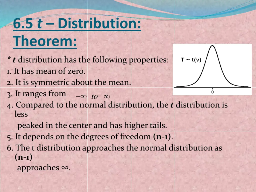 6 5 t distribution theorem