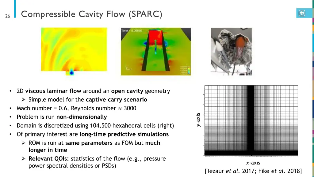 compressible cavity flow sparc