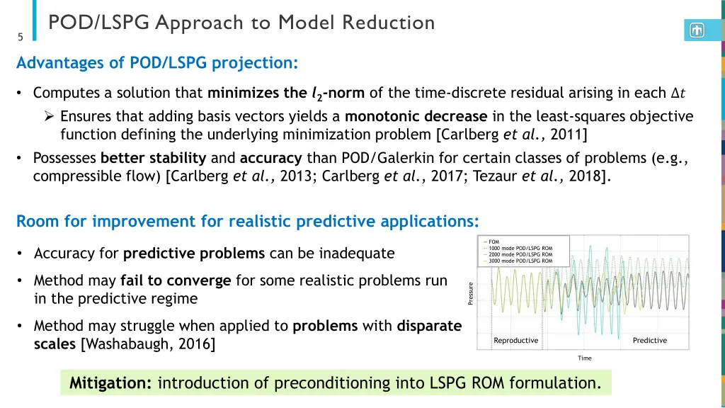 pod lspg approach to model reduction 2