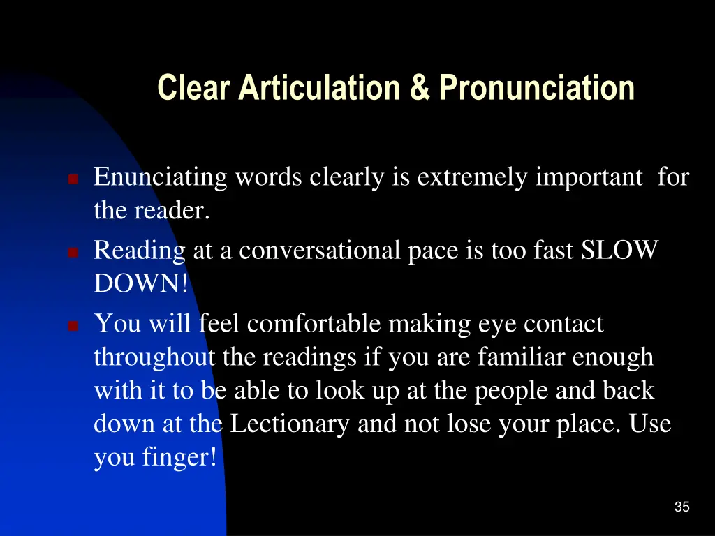 clear articulation pronunciation