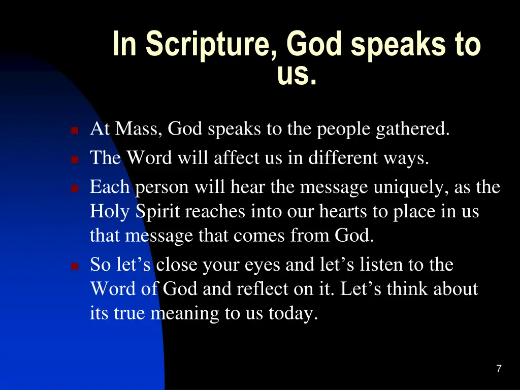 in scripture god speaks to us