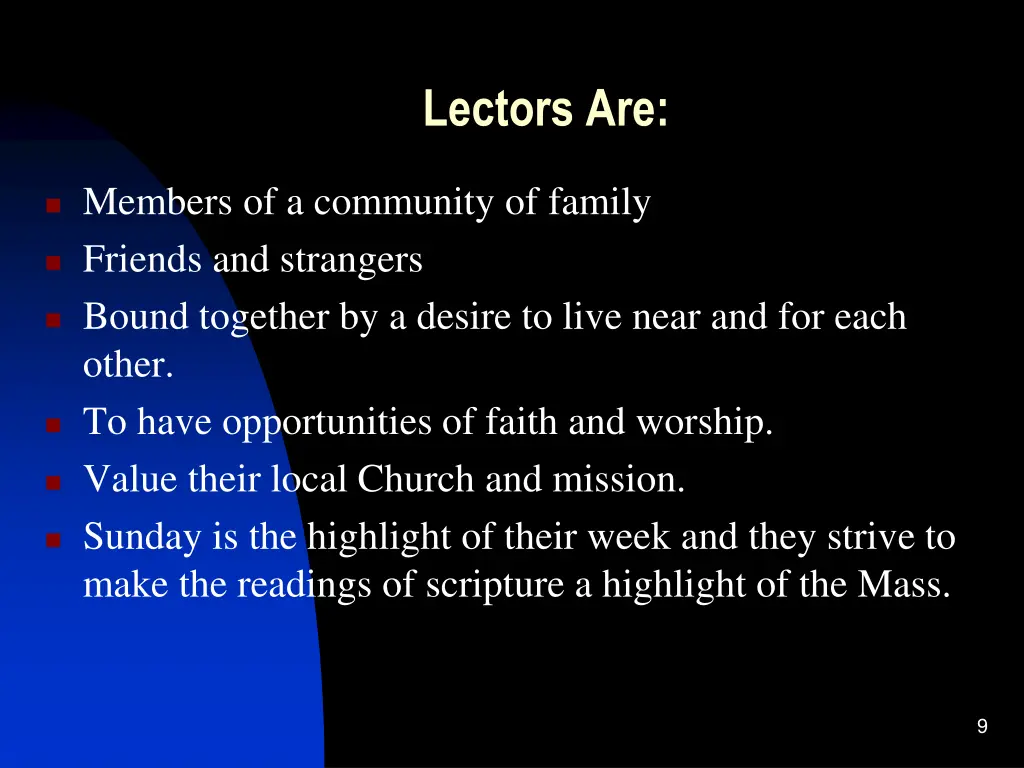 lectors are