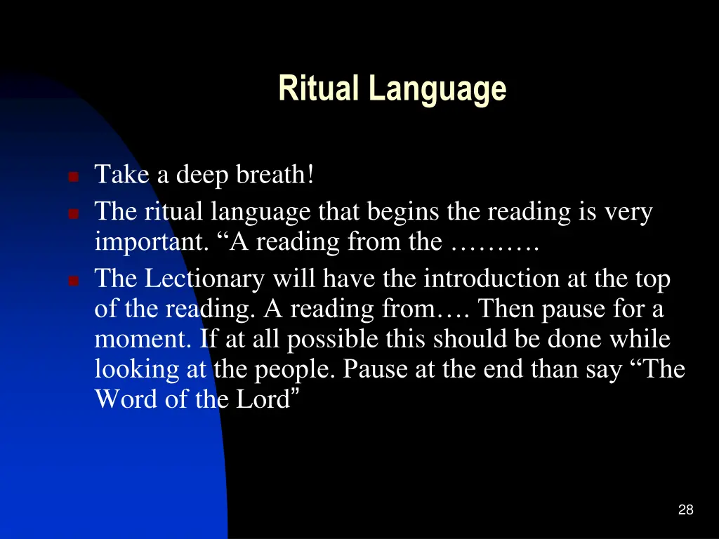 ritual language