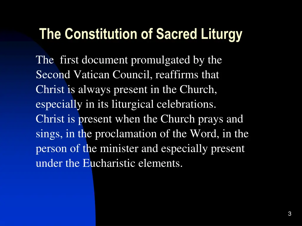 the constitution of sacred liturgy