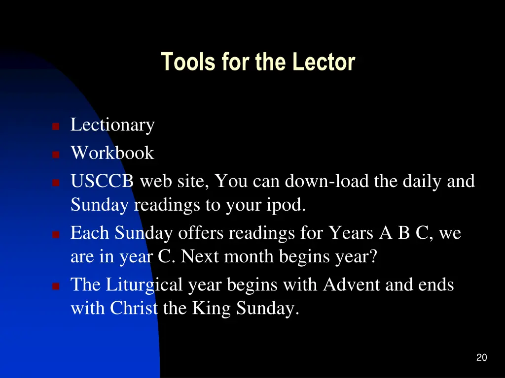 tools for the lector