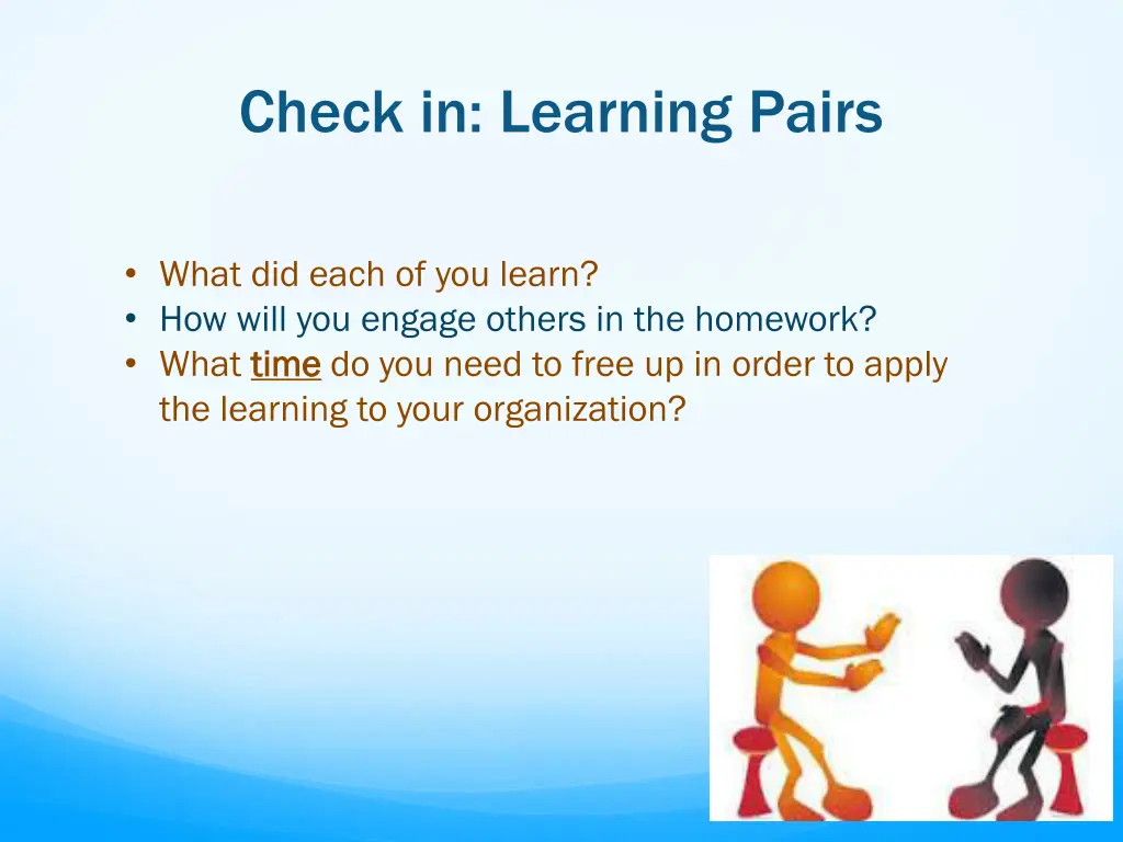 check in learning pairs