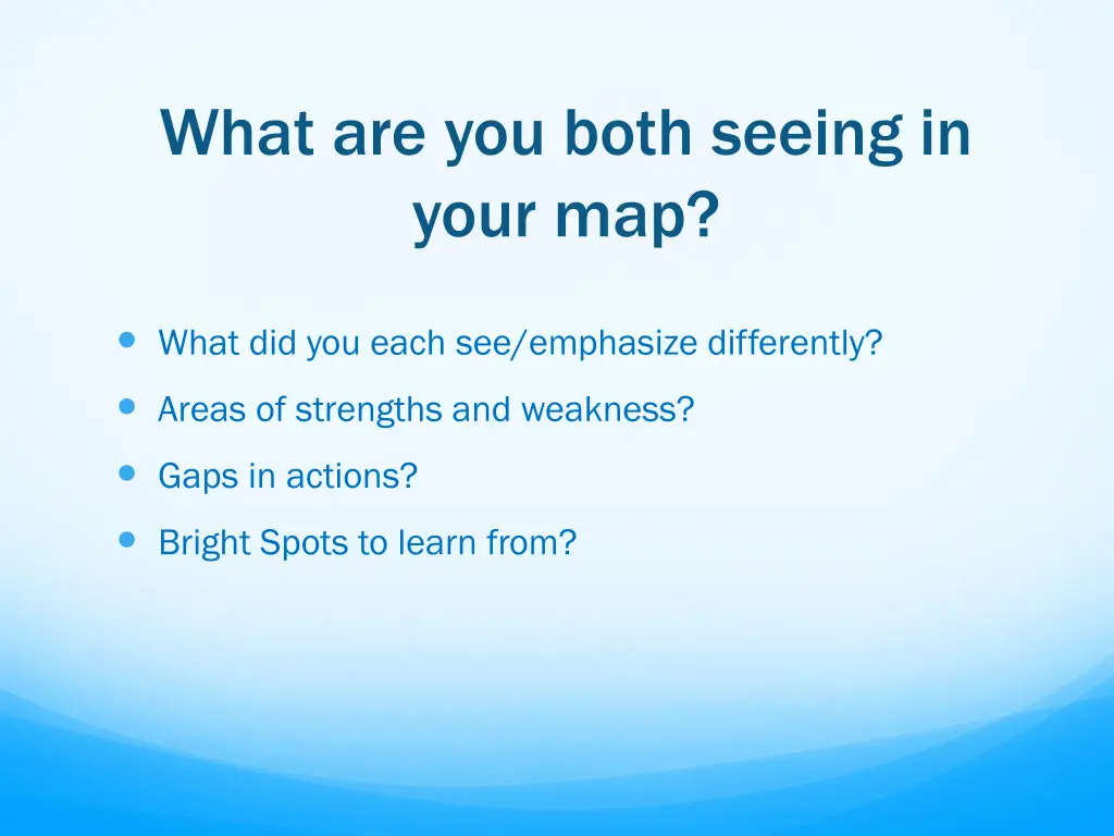 what are you both seeing in your map