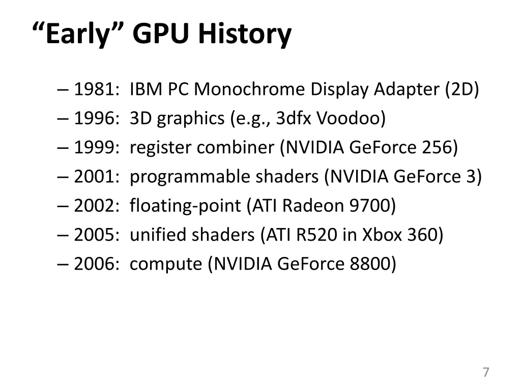 early gpu history