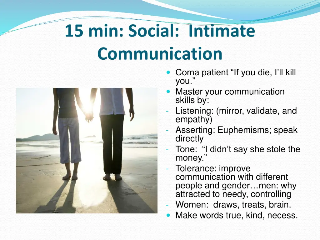 15 min social intimate communication 1