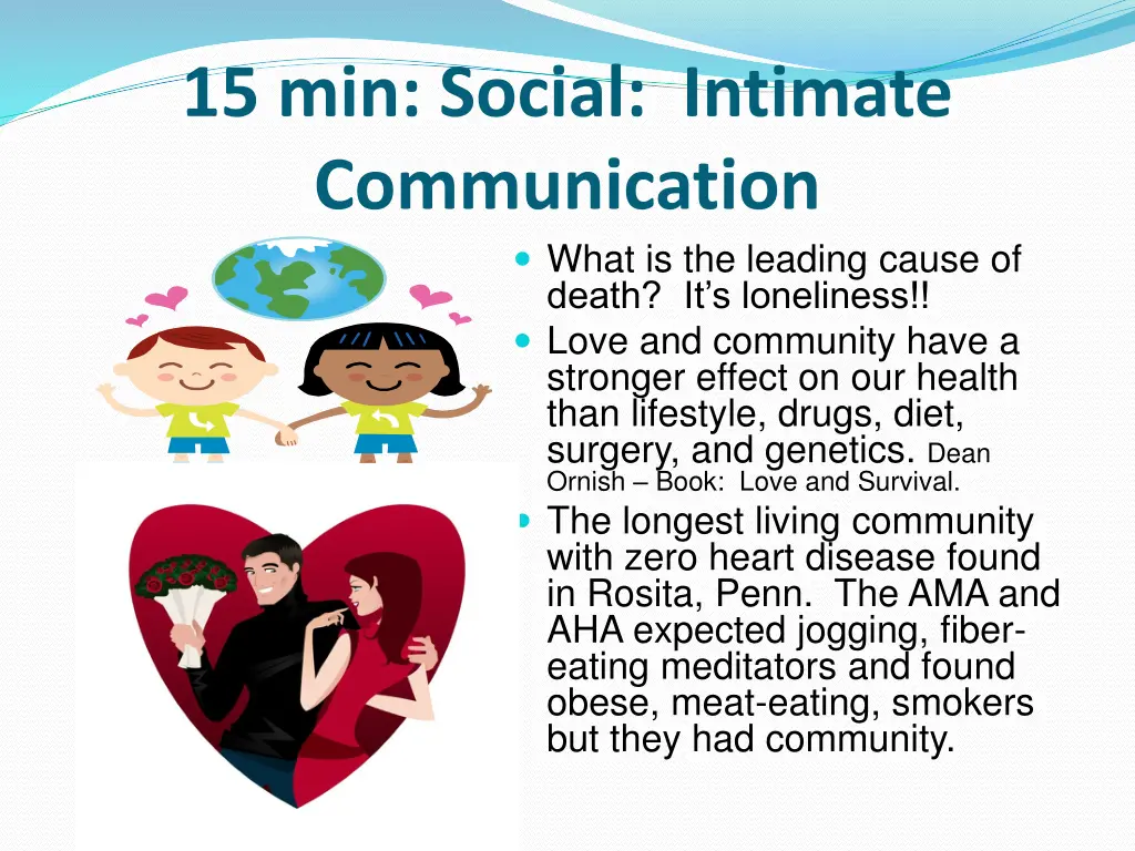 15 min social intimate communication what