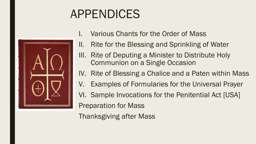 appendices