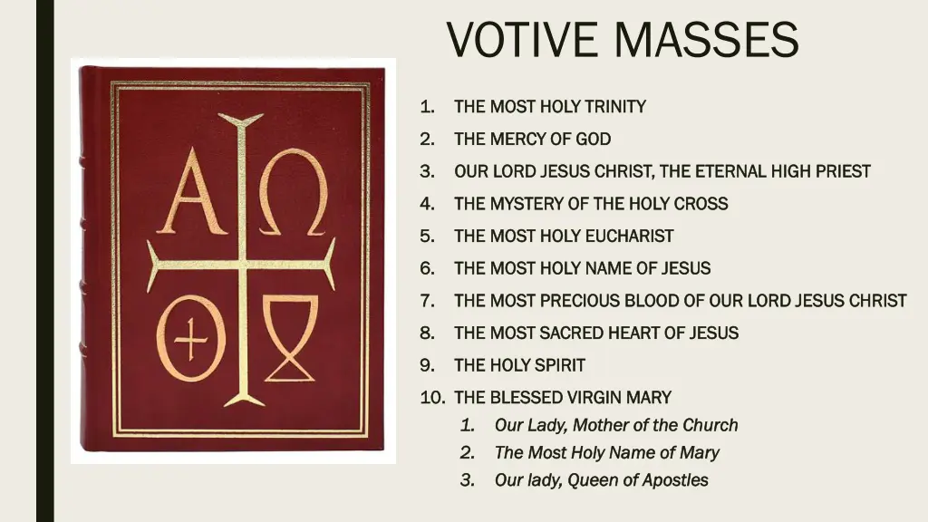 votive masses