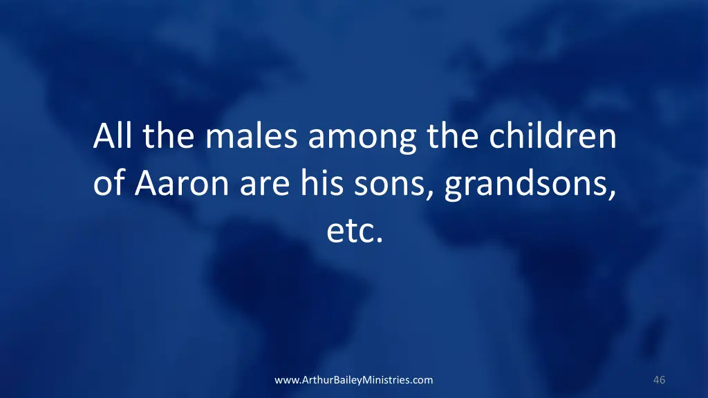 all the males among the children of aaron