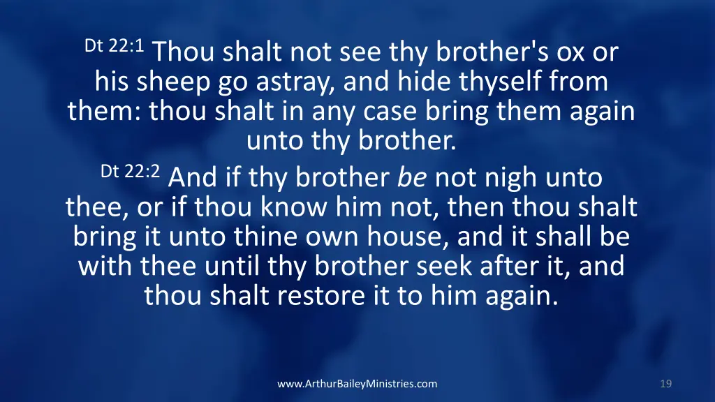 dt 22 1 thou shalt not see thy brother