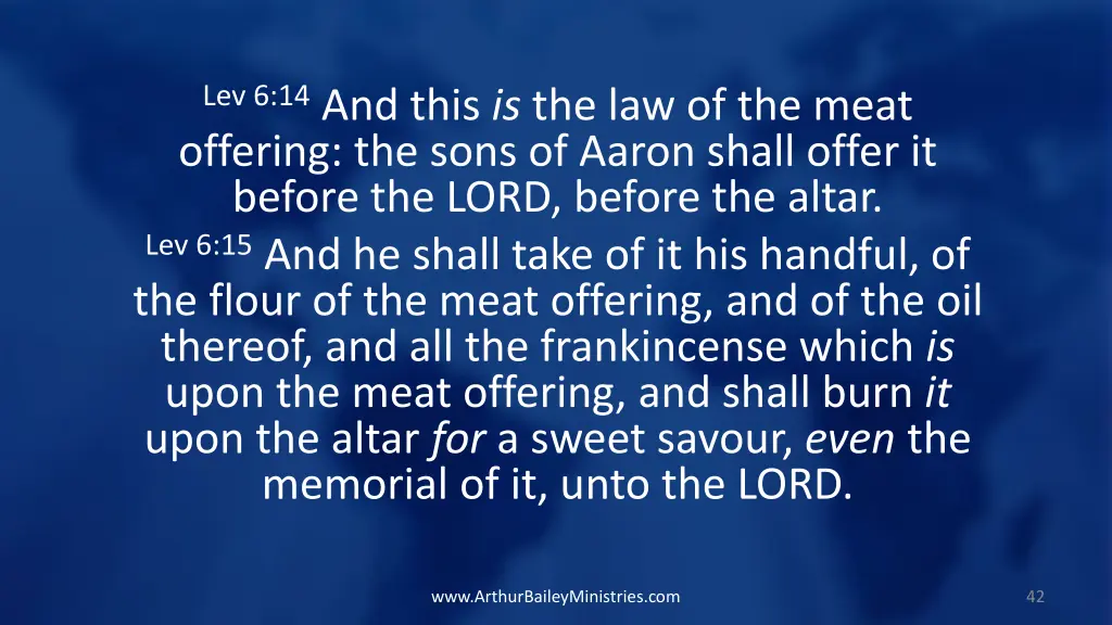 lev 6 14 and this is the law of the meat offering