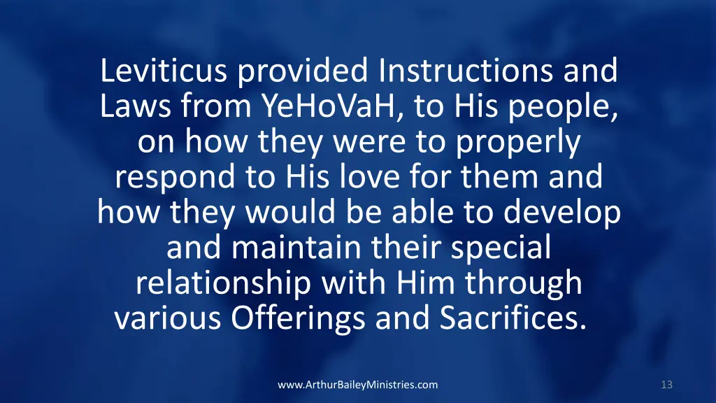 leviticus provided instructions and laws from