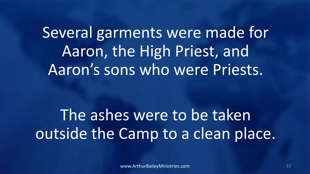 several garments were made for aaron the high