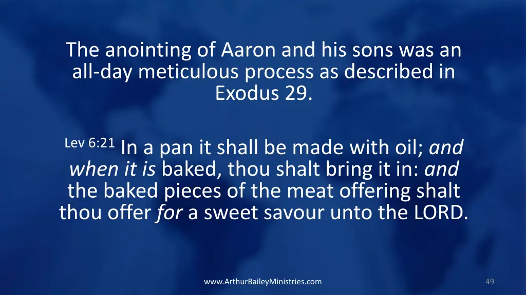 the anointing of aaron and his sons