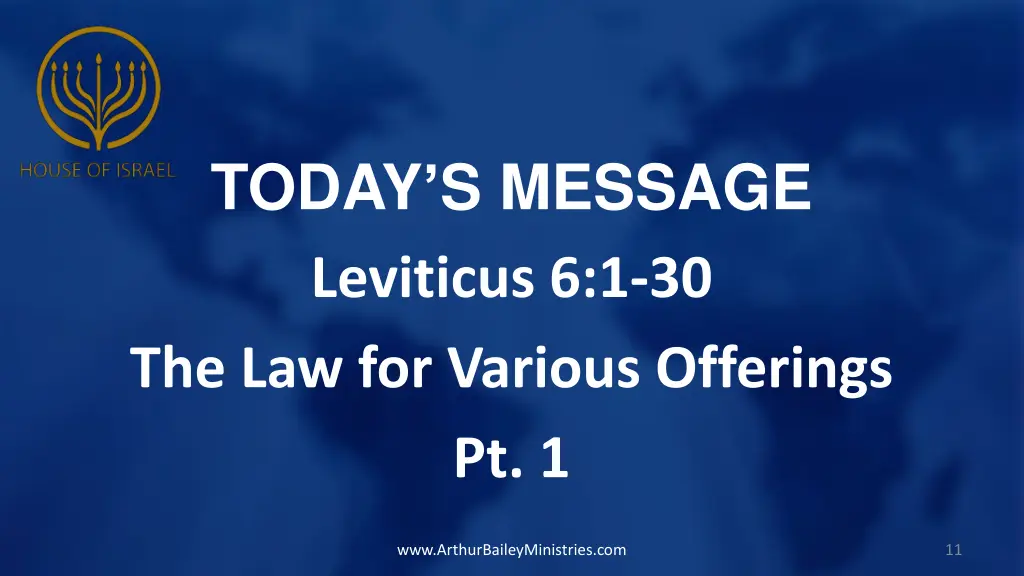 today s message leviticus 1