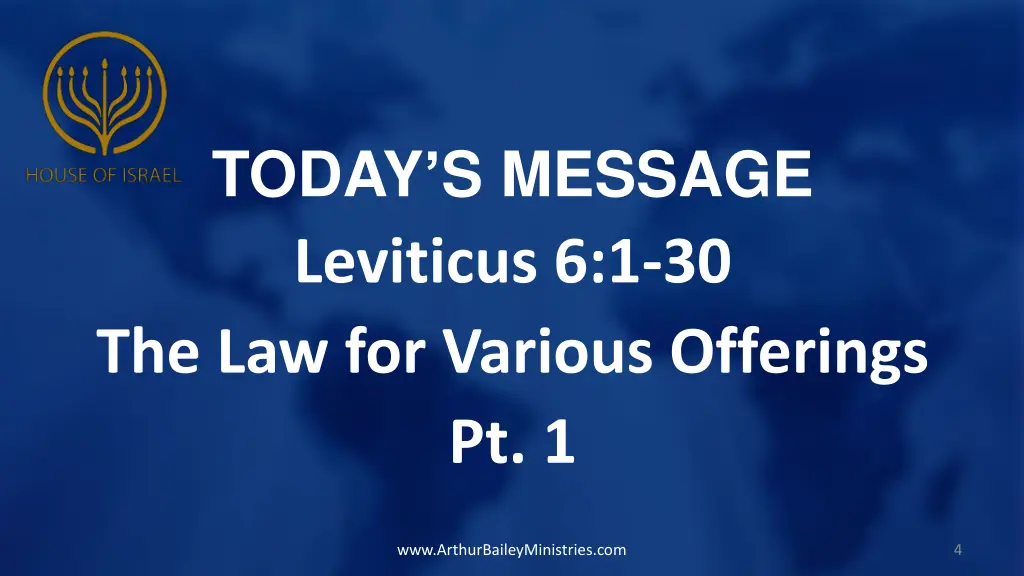 today s message leviticus