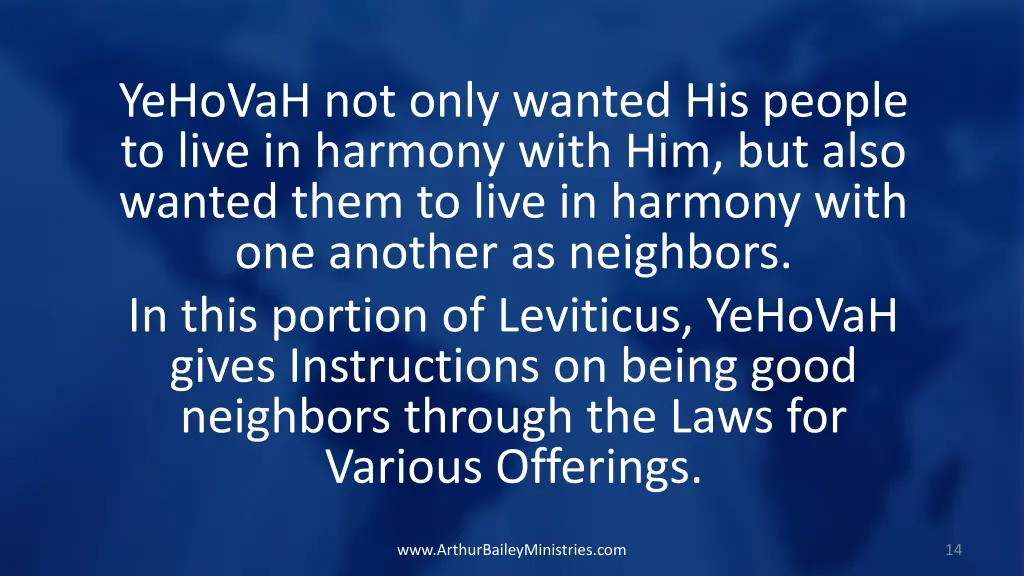 yehovah not only wanted his people to live