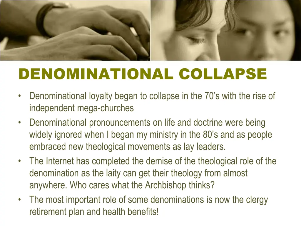 denominational collapse