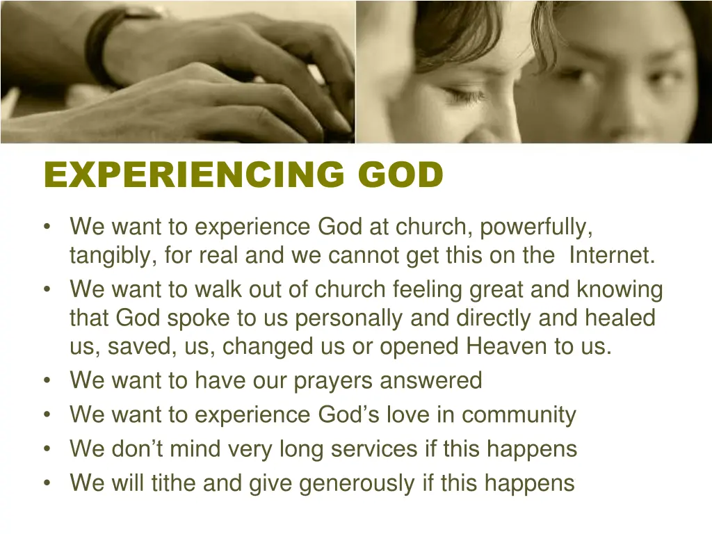 experiencing god