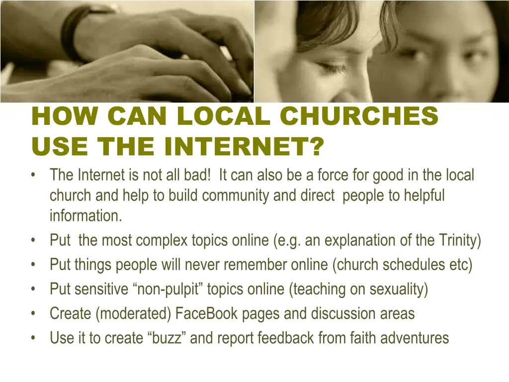 how can local churches use the internet