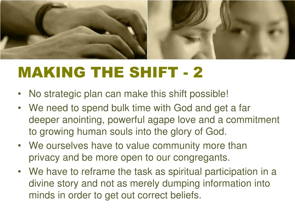 making the shift 2