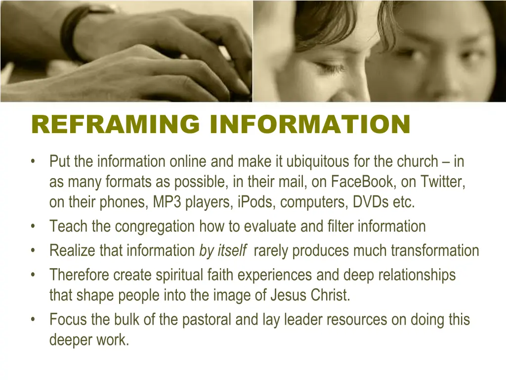 reframing information